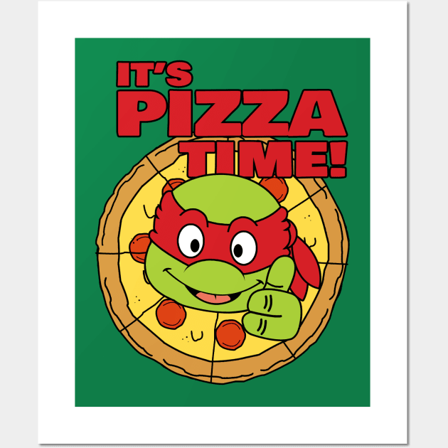 Raphael Pizza Time Wall Art by liora natalia